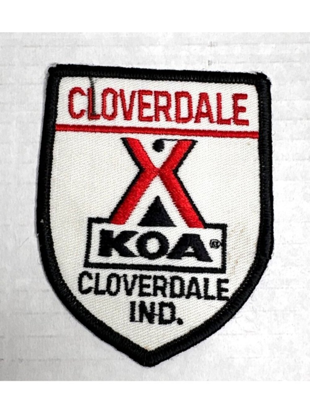 Cloverdale KOA Indiana Sew On Patch Camping Badge Collectible RV Camper